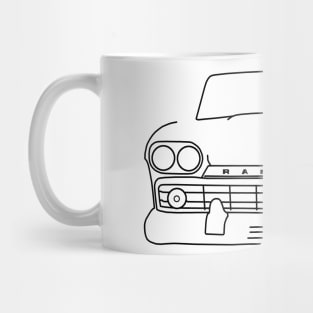 1959 AMC Rambler classic car black outline graphic Mug